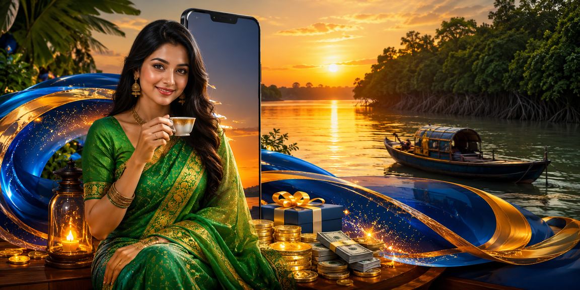 সুন্দরবনে ক্যাশব্যাক বোনাস নিয়ে আনন্দ করছেন একজন বাংলাদেশি নারী
